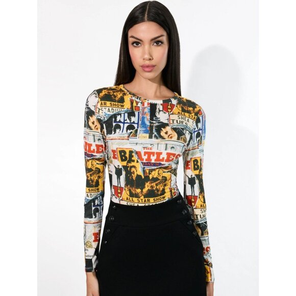 Alice + Olivia x The Beatles Delaina Top Large *NO SIZE TAG*